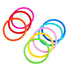 Joyfy - 8 Pcs Diving Pool Toys, Colorful Dive Circles Swimming Pool Rings for Kids Underwater Adventures Swimming Diving Toy