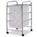 Alt View 6. Costway - 3 Drawers Metal Rolling Storage Cart Scrapbook Supply & Paper Home Office - Clear.