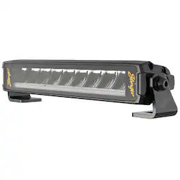 Stinger - HEXCORE 10” Universal Off-Road Straight LED Light Bar, Amber/White Flood Beam for Cars, Trucks, Jeeps, UTV, 4x4 Vehicles - Black