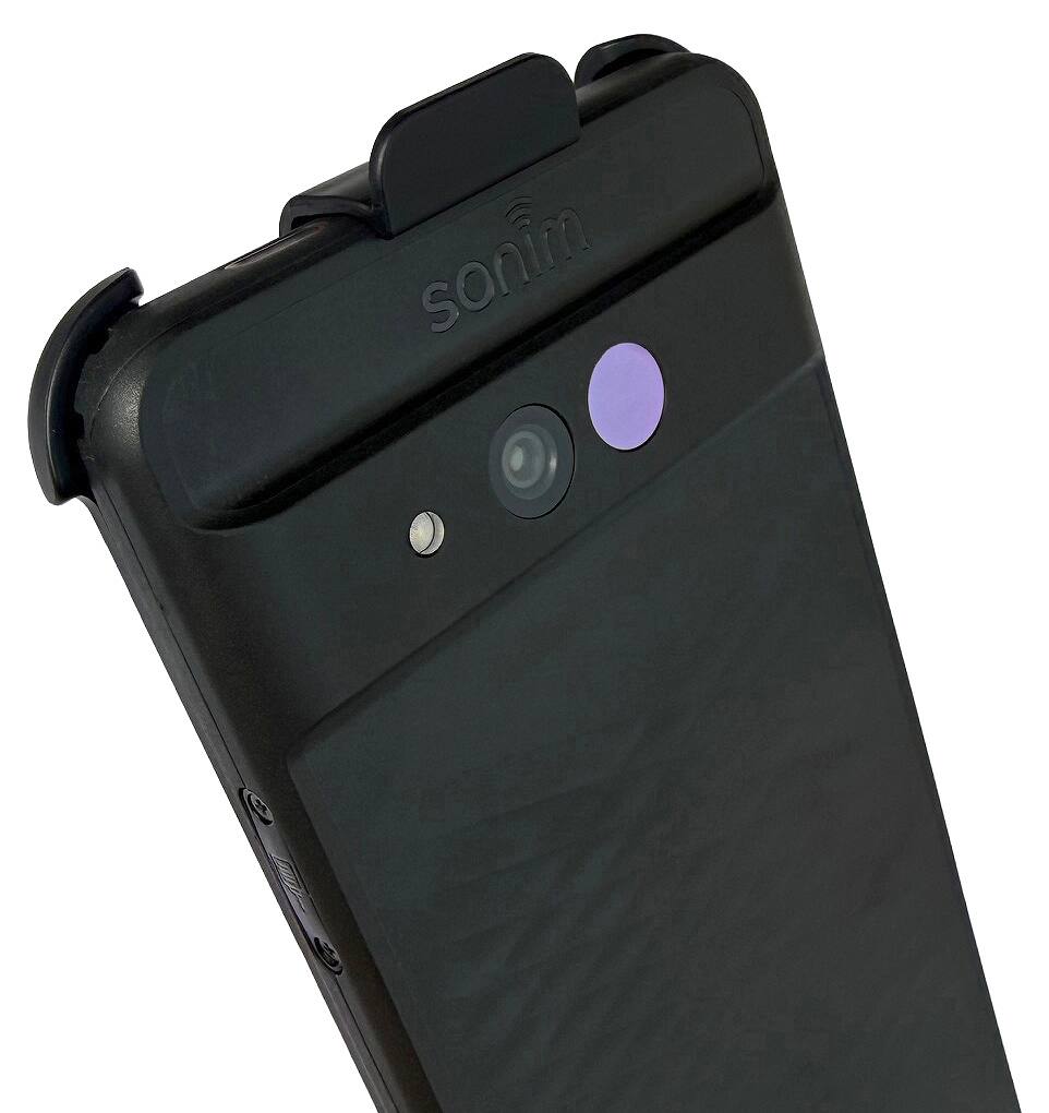 Alt View 7. Nakedcellphone - Holster Case for Sonim XP Pro Thermal Phone (X802) - Ratchet Belt Clip Holder - Black.
