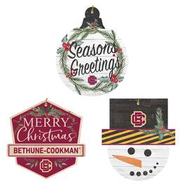 Jardine - Bethune-Cookman Wildcats Ornament Bundle - White