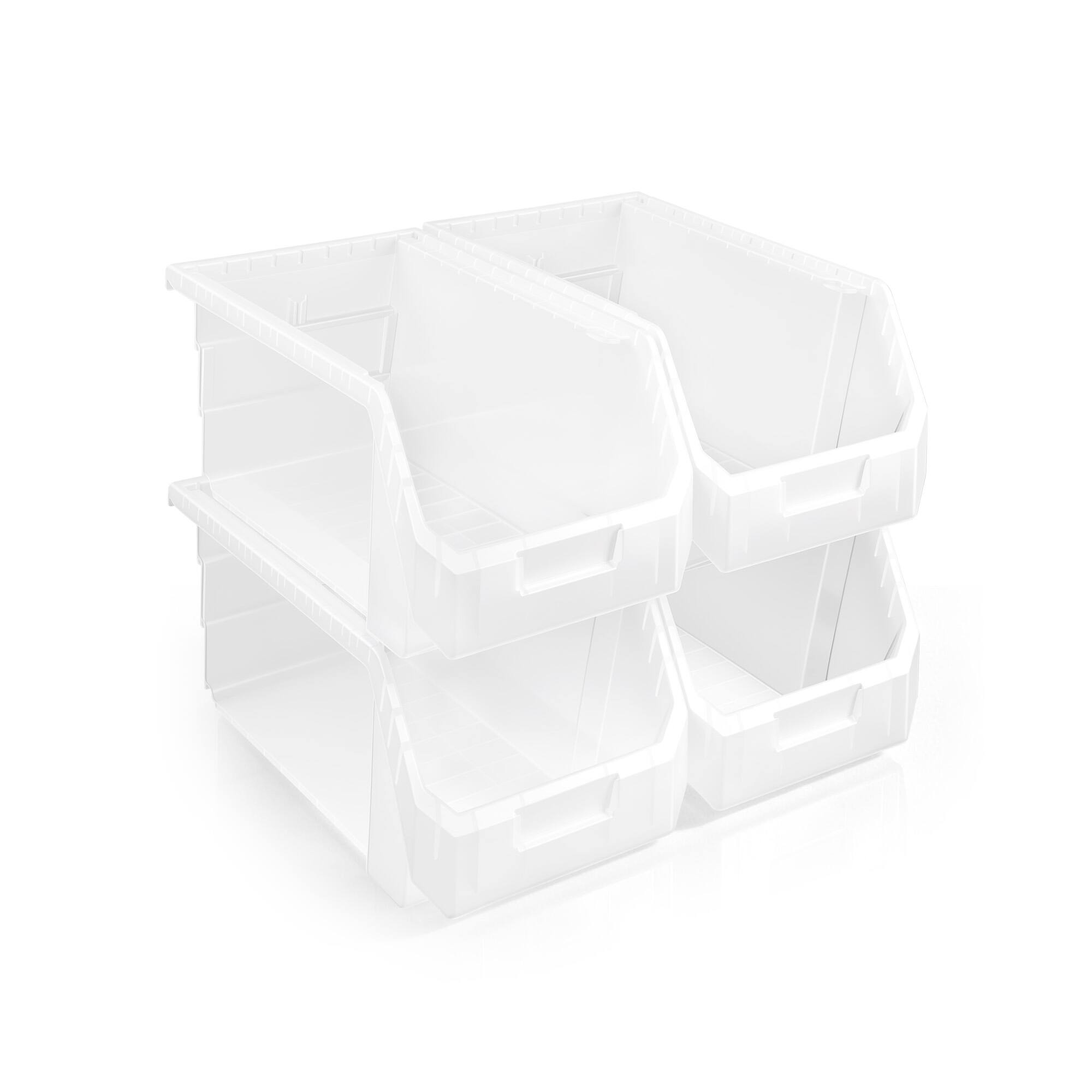 Angle. Sorbus - Sorbus Large Open Front Stackable Clothing Storage Bin – Closet & Wardrobe Organizer - Clear.