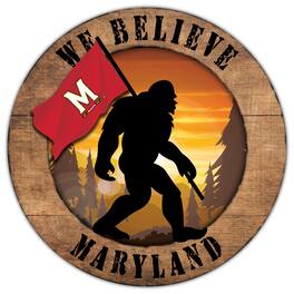 Fan Creations - Maryland Terrapins 12'' We Believe Bigfoot Circle Sign - Multicolor