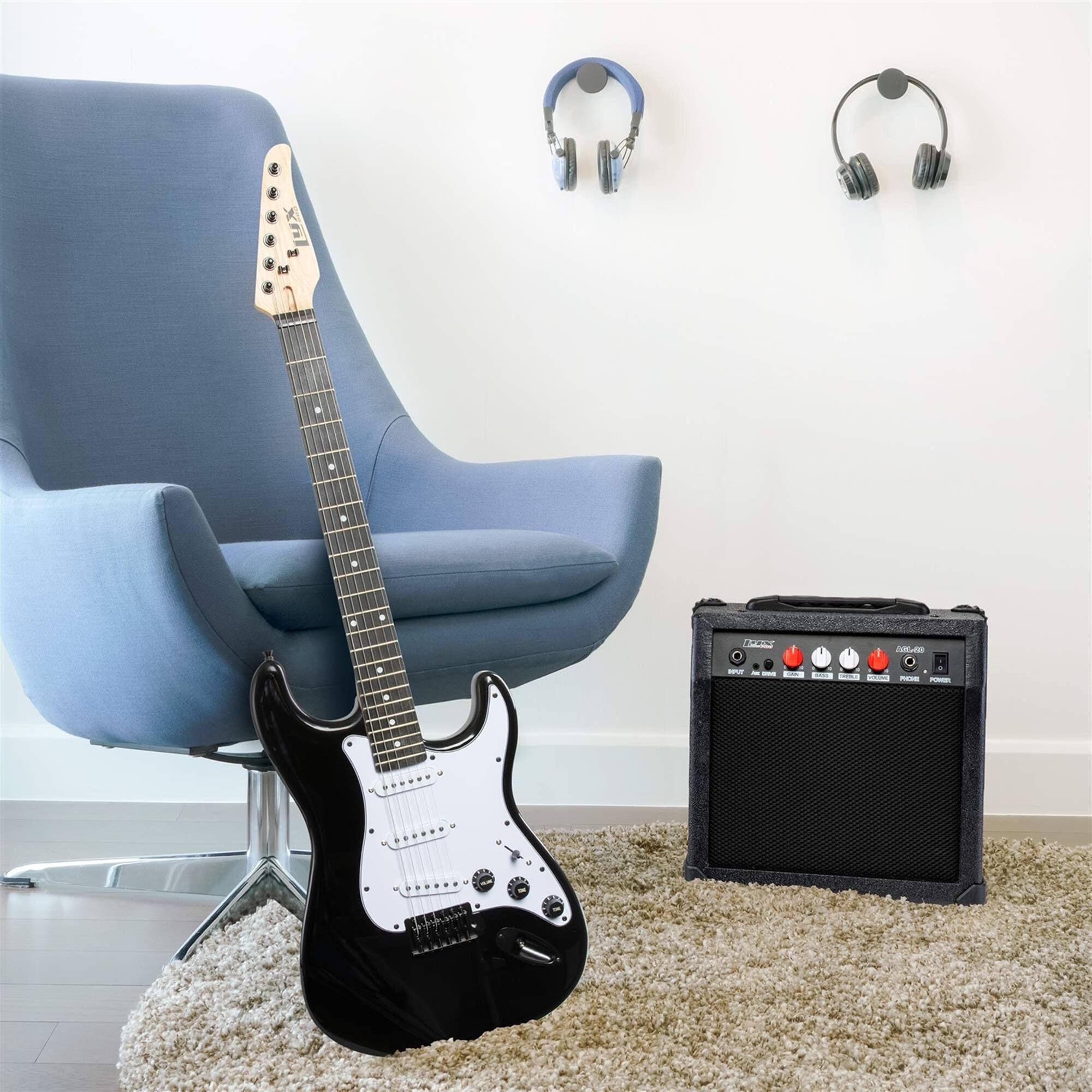 Alt View 4. Lyxpro - Electric Guitar Amp - 20 Watt Guitar Amplifier with Built-in Speaker Headphone Jack.