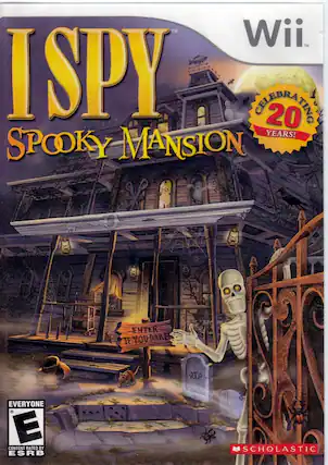 ISPY
SPOOKY MANSION
CELEBRATING 20 YEARS!
ENTER IF YOU DARE
EVERYONE
E
CONTENT RATED BY ESRB
SCHOLASTIC - E10+ (Everyone 10+)