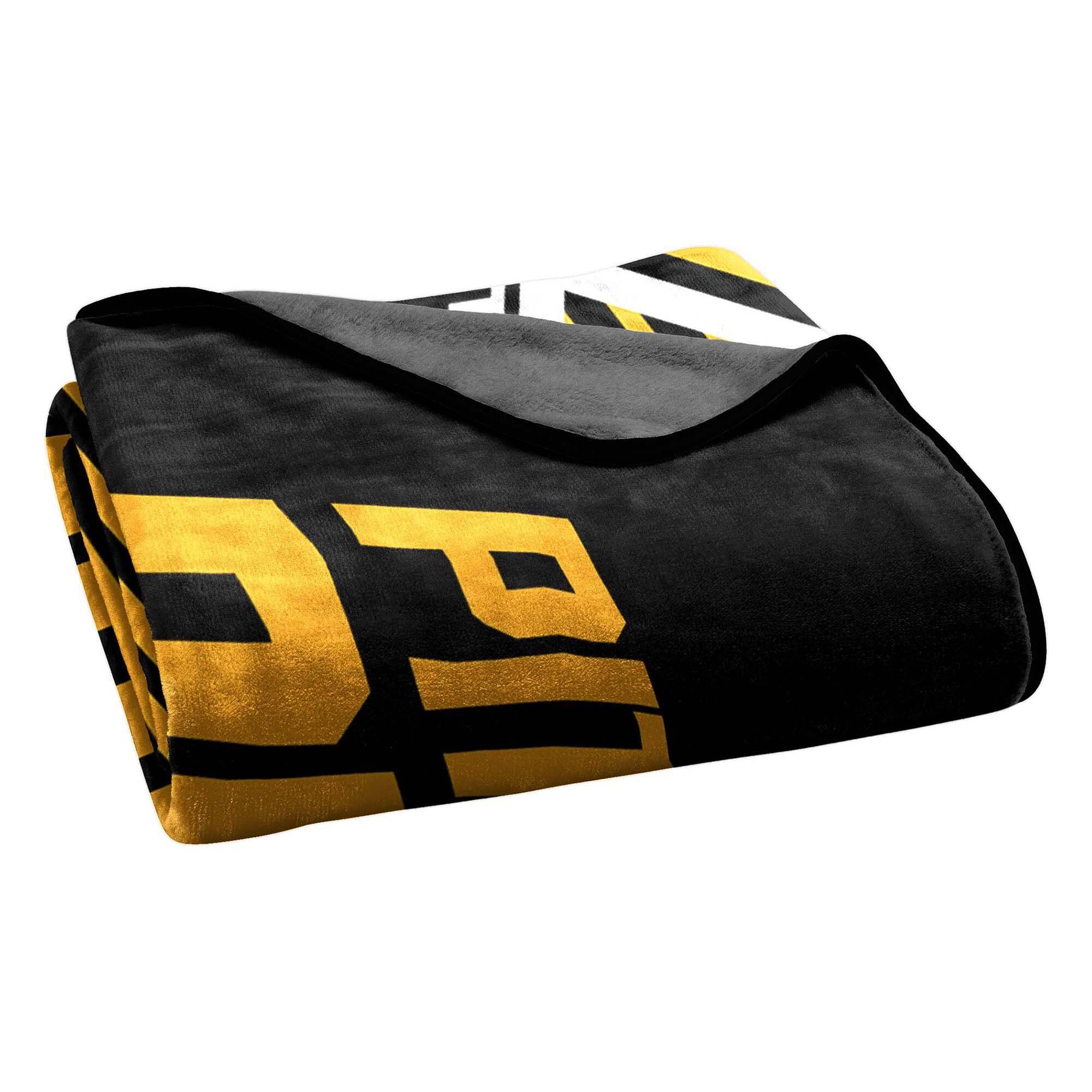 Back. Sweet Home Collection - NHL Pittsburgh Penguins 60" x 80" Raschel Throw Blanket - Black.