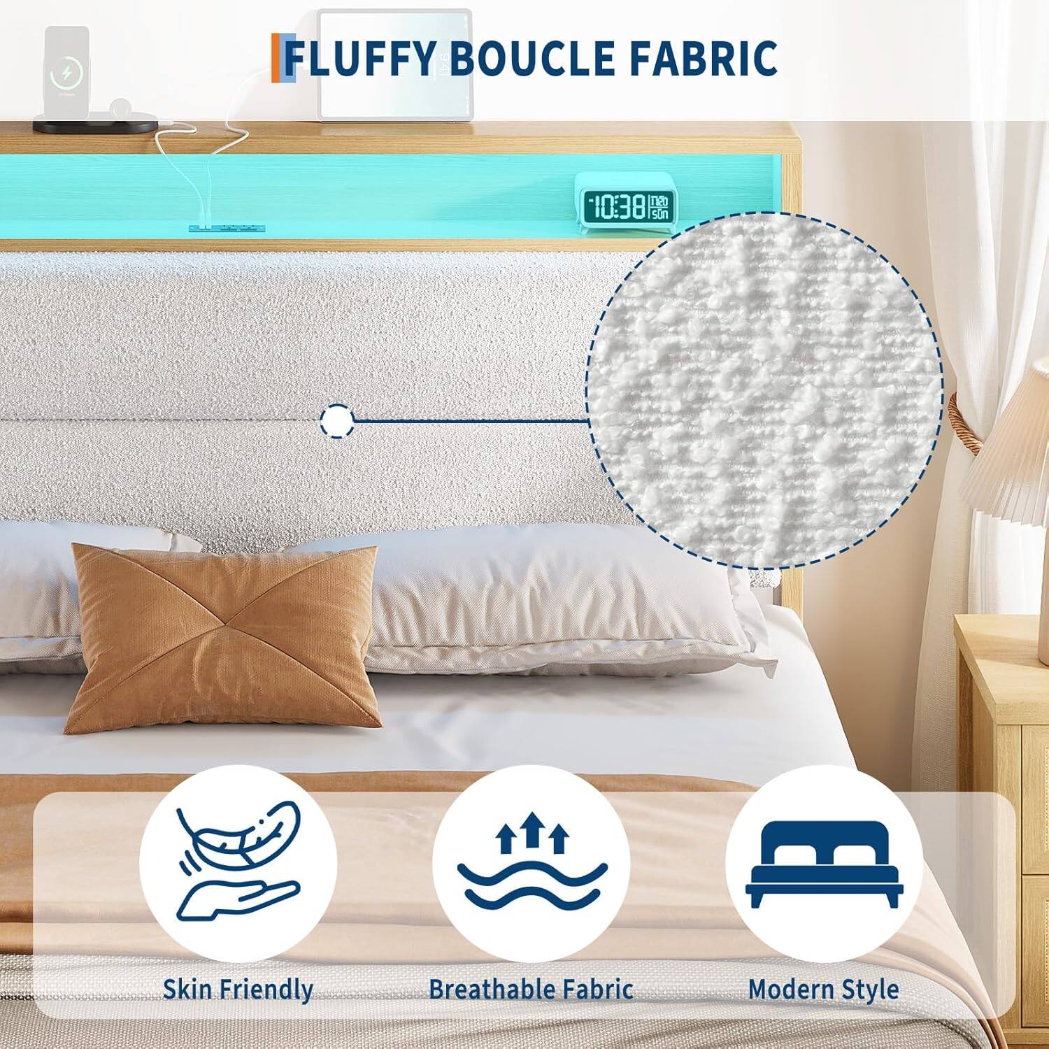 FLUFFY BOUCLE FABRIC

- Skin Friendly
- Breathable Fabric
- Modern Style