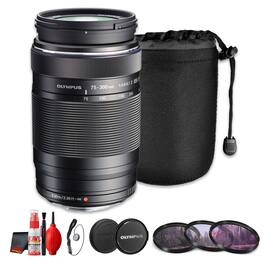 Bundle - OM System - Olympus M.Zuiko Digital ED 75-300mm f/4.8-6.7 II Telephoto Zoom Lens() - Black