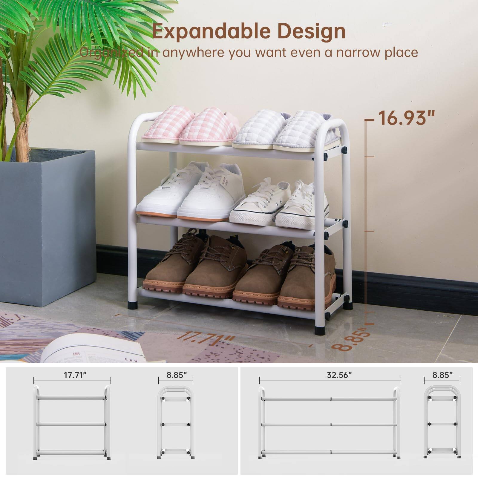 Expandable Design  
Organized in anywhere you want even a narrow place  

- 16.93"  
- 17.71"  
- 8.85"  
- 32.56"
