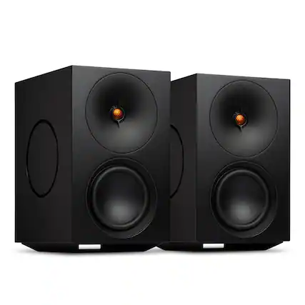 Front. Cambridge Audio - Cambridge Audio L/R X Wireless Active Stereo Speakers - Pair - Black.