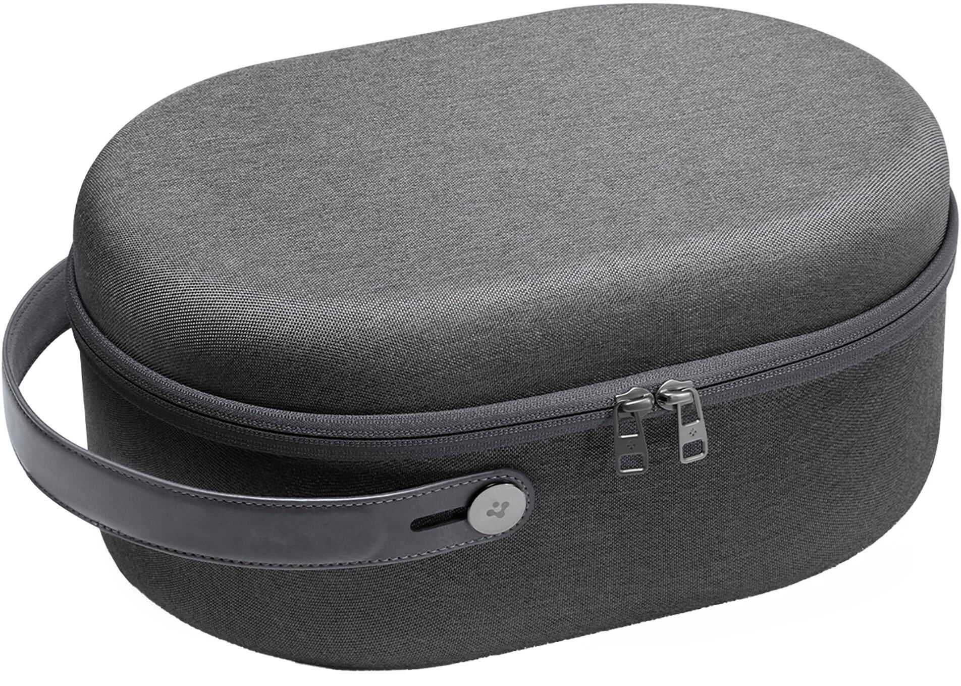 Angle. Spigen - Klasden Pouch for Apple Vision Pro - Charcoal Gray.