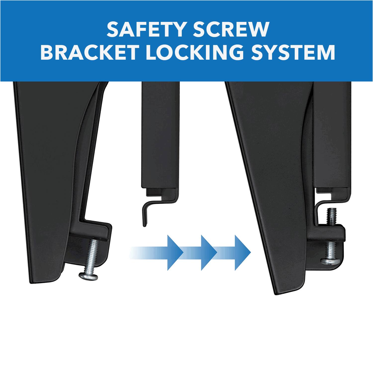SAFETY SCREW BRACKET LOCKING SYSTEM