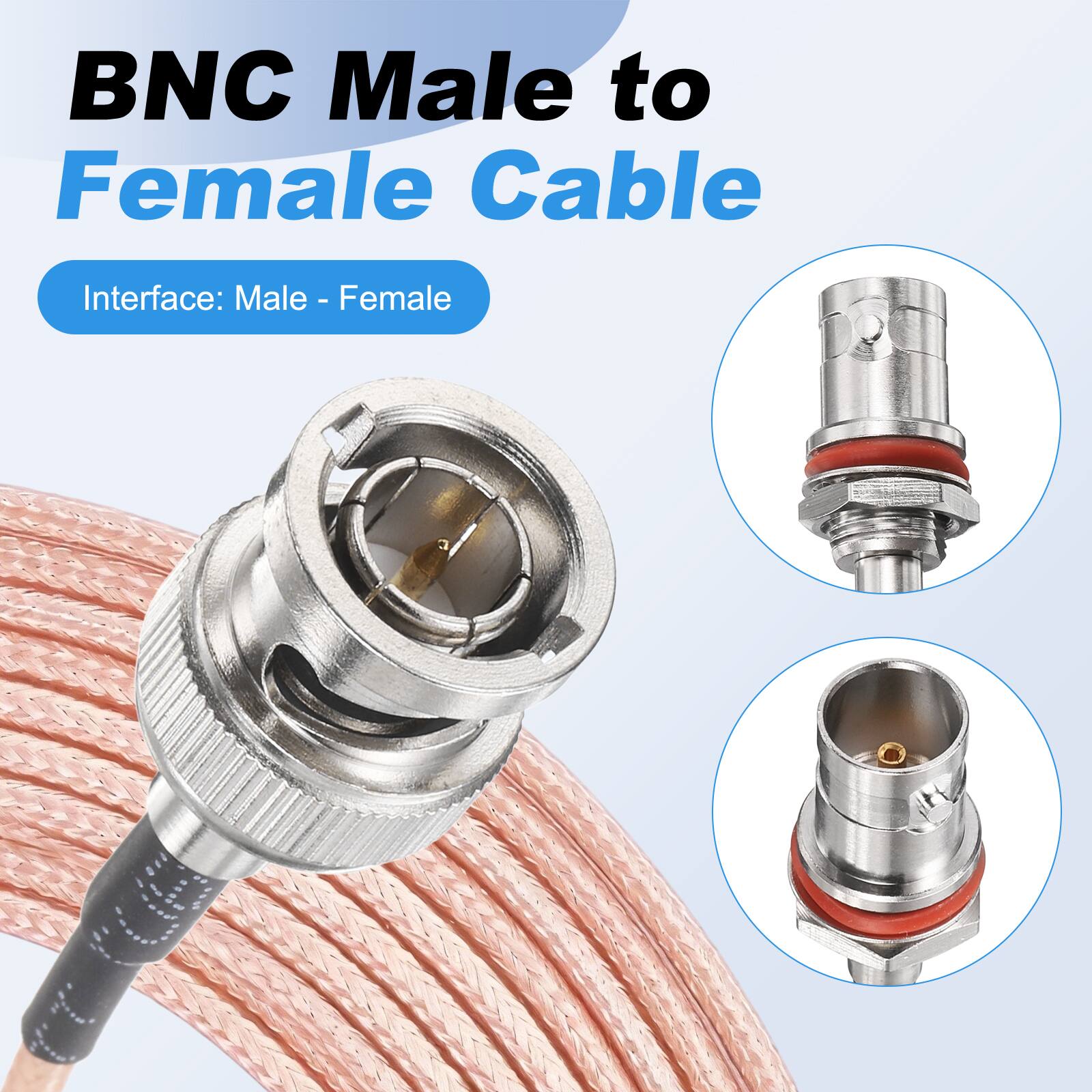 BNC Male to Female Cable  
Interface: Male - Female