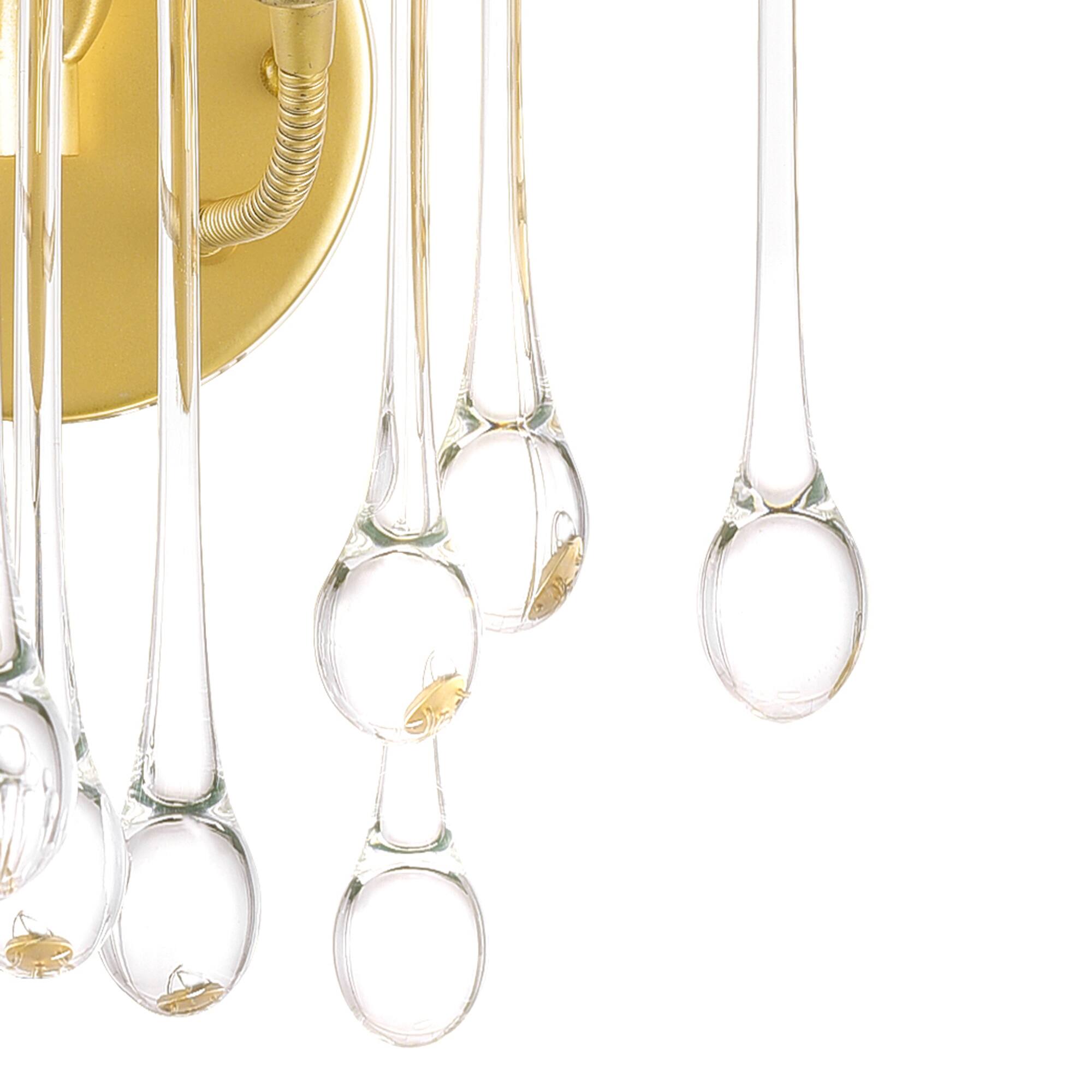 Left. CWI Lighting - Anita 2 Light Wall Sconce With Gold Leaf Finish - Gold Leaf.