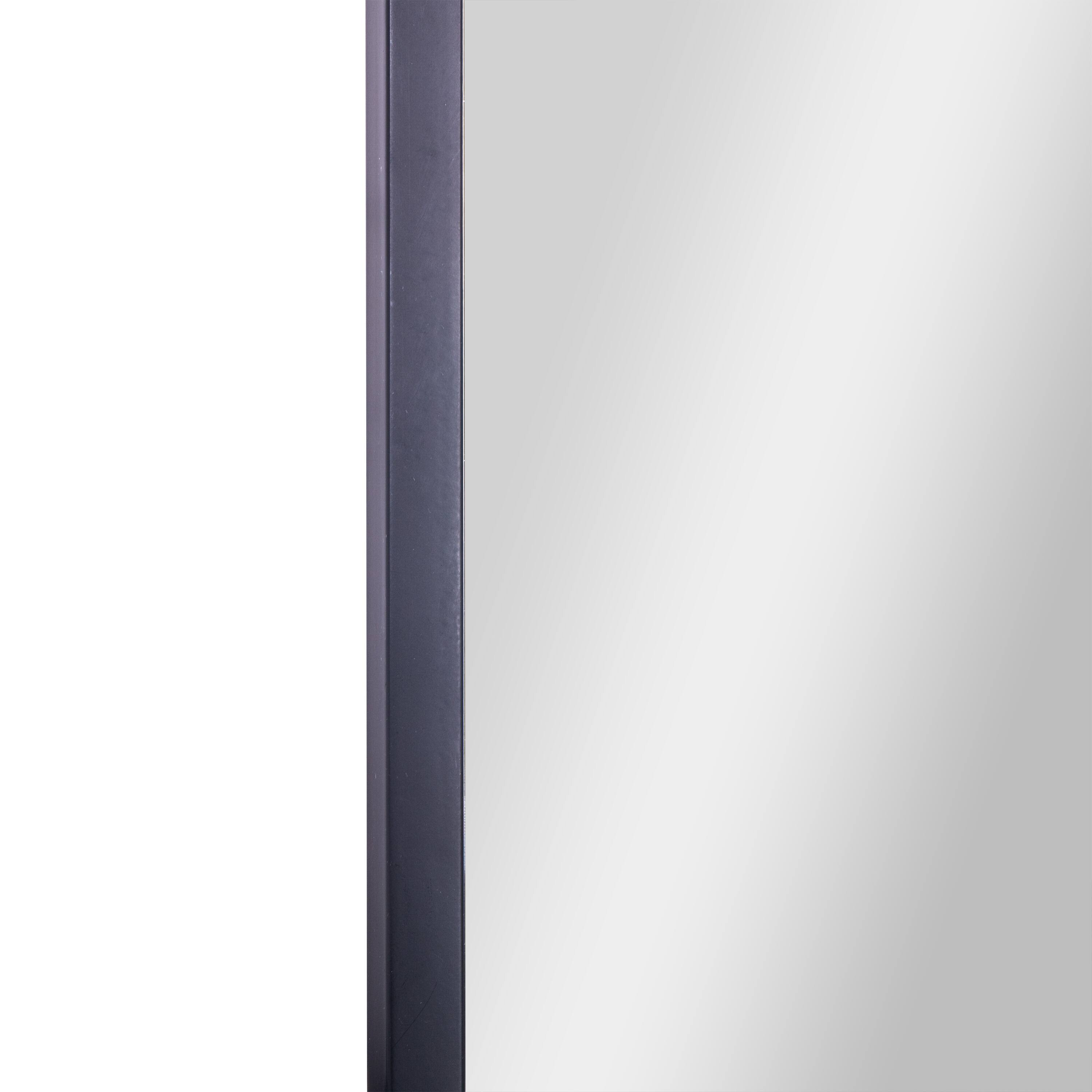Alt View 8. Emma + Oliver - Mason Pivot Wall Mirror with Slim Frame and Silver Backed Glass for Clarity for Bathrooms - Black.