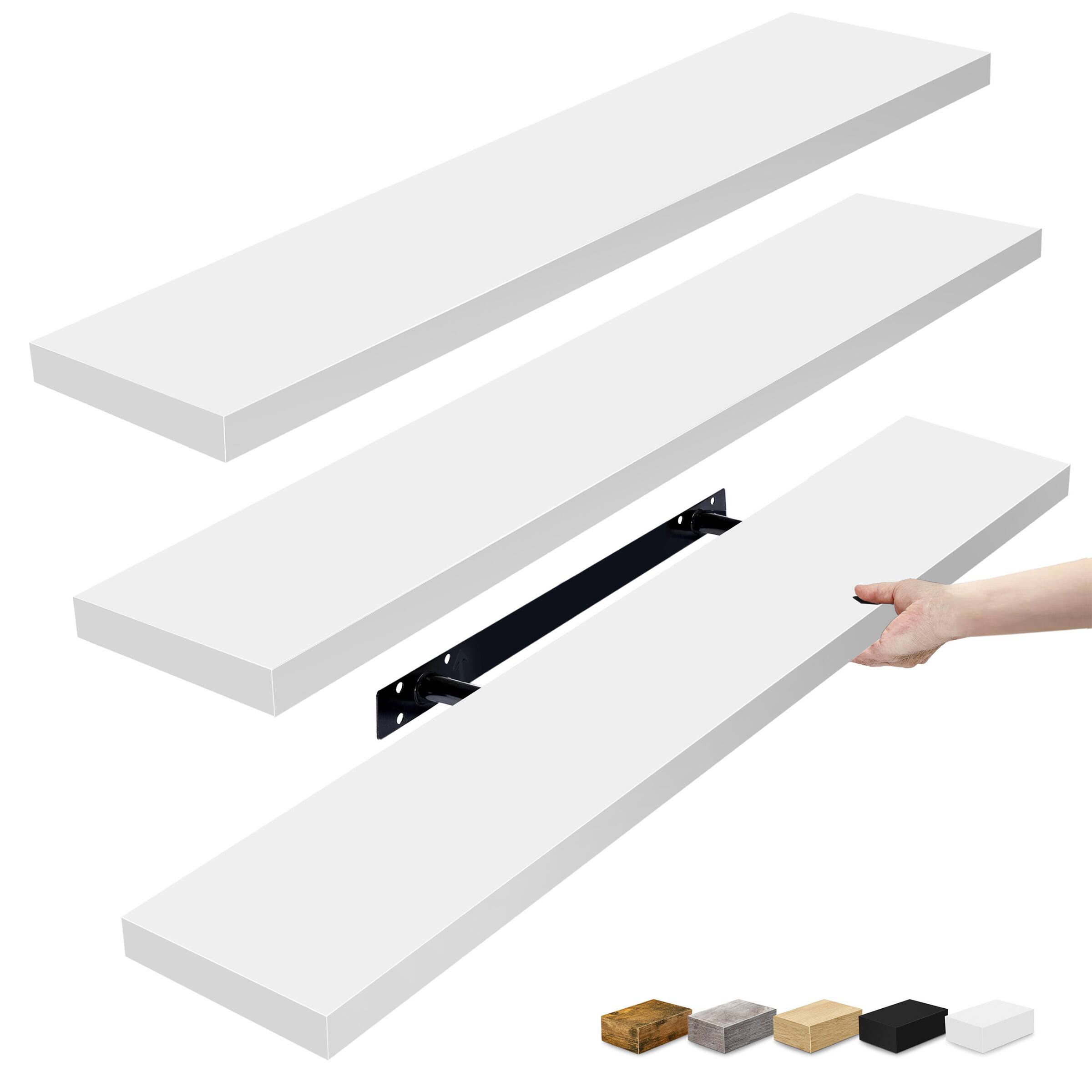 Sorbus - Floating Shelves for Wall - 35 Inch Long Bathroom Shelves, Wall Decor for Bedroom, Kitchen, Living Room - White