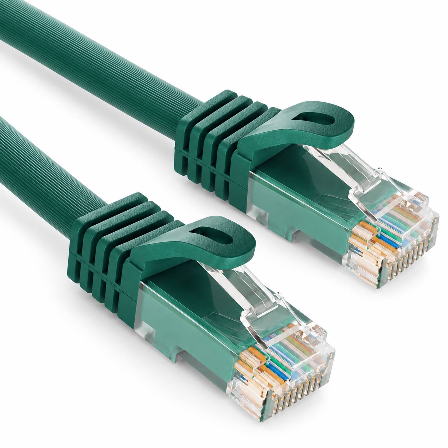 Angle. Sanoxy - SANOXY Cables and Adapters; 1ft Cat6a 600 MHz UTP Snagless Ethernet Network Patch Cable, Green - Green.