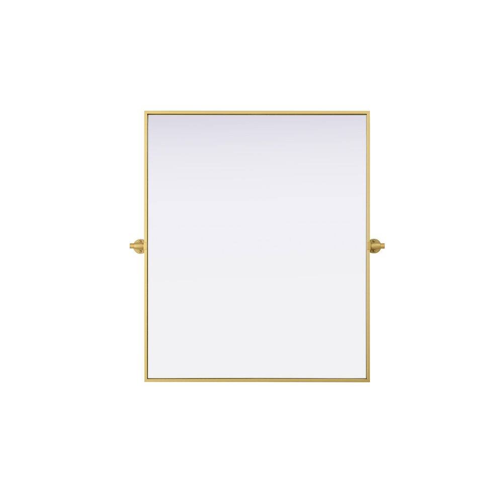 Alt View 6. Elegant Kitchen and Bath - Amoura 30X36 Pivot Mirror In Brass - Brass.