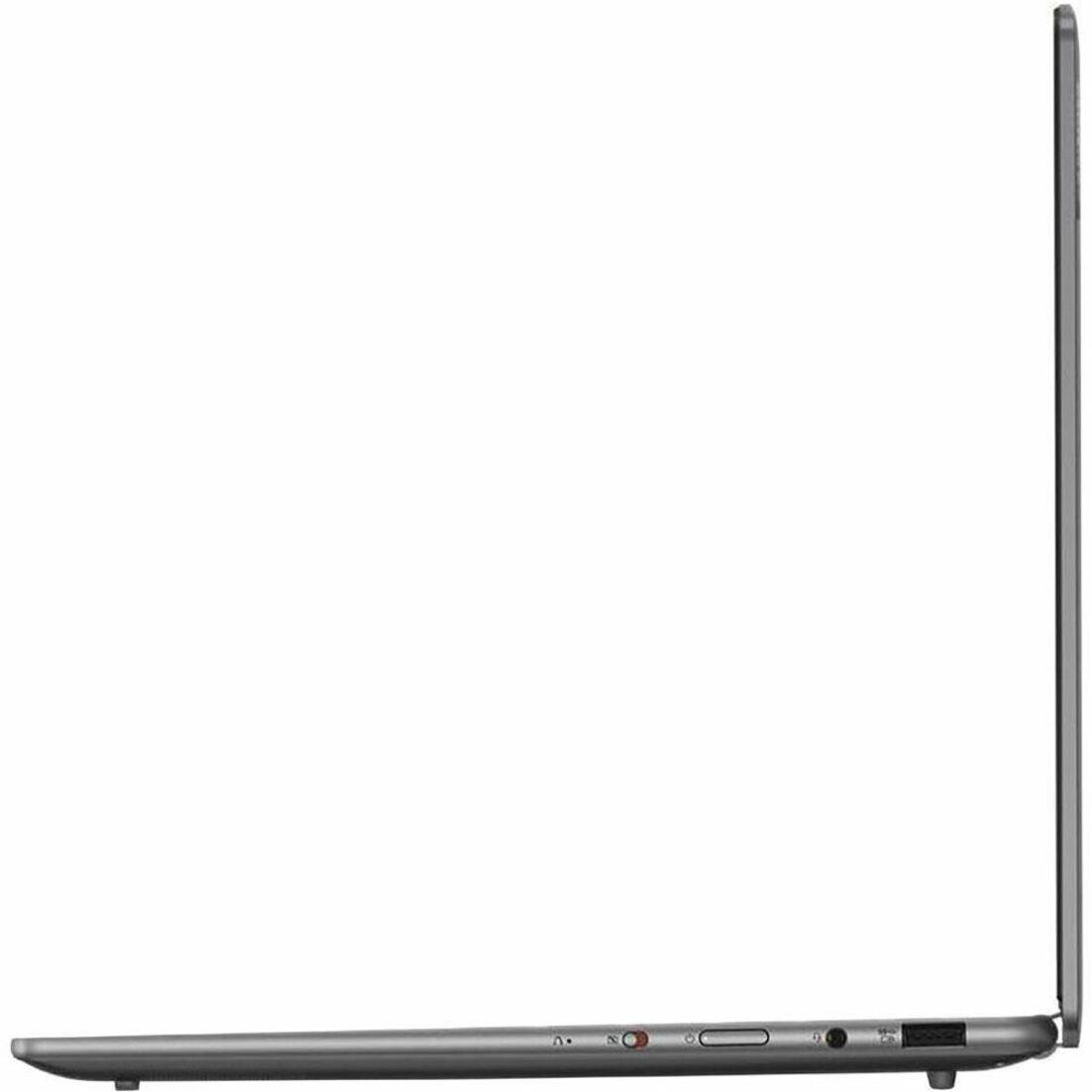 Left. Lenovo - Slim 7 14IMH9 14" Laptop - Intel Core Ultra 7 with 16GB Memory - 512 GB SSD - Luna Gray, Gray.