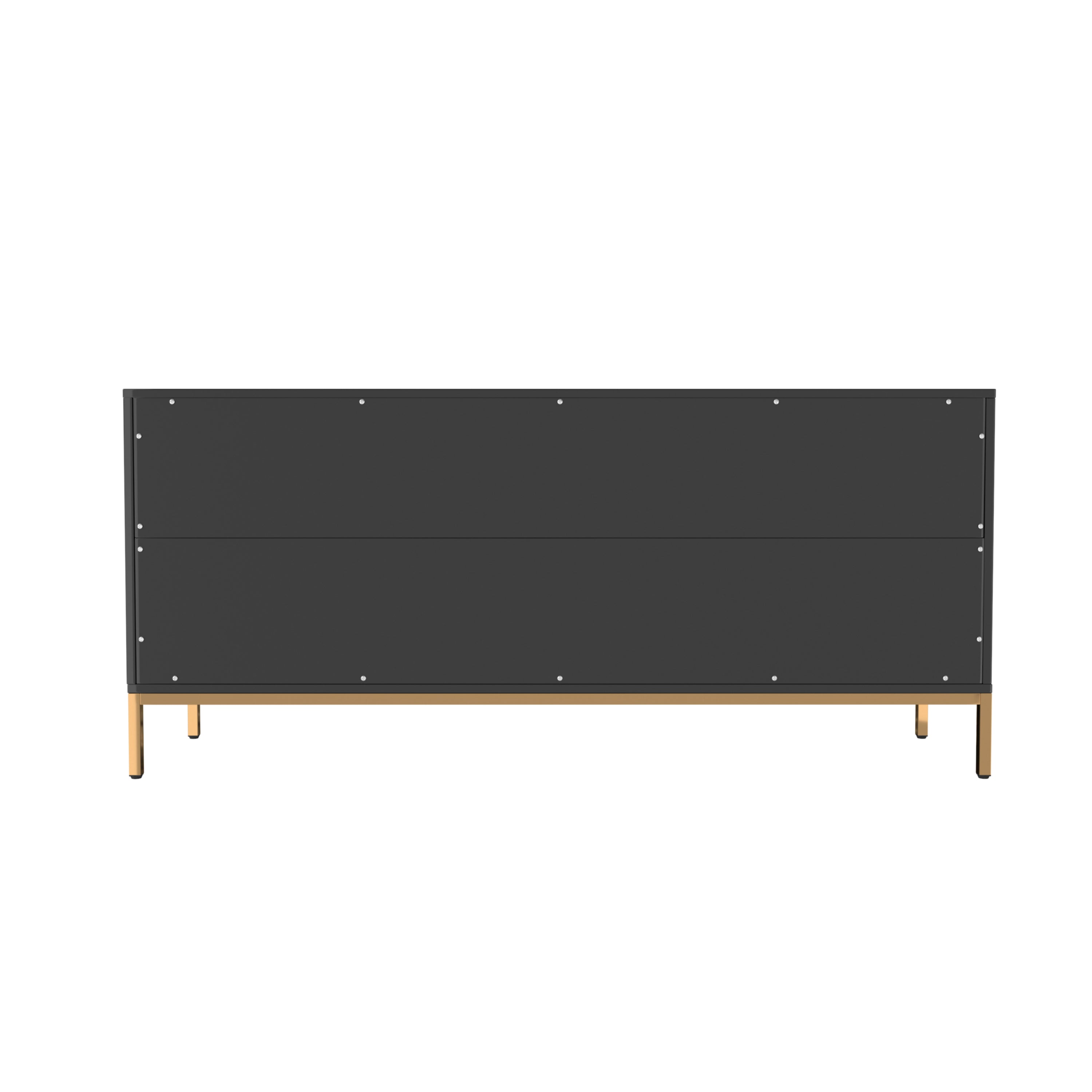 Back. Boyel Living - Stylish 2-Door and 3-Drawer TV Cabinet - Black.