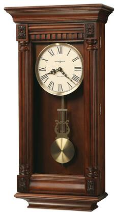 Howard Miller - 625474 Lewisburg Wall Clock 625474 Tuscany Cherry - Brown