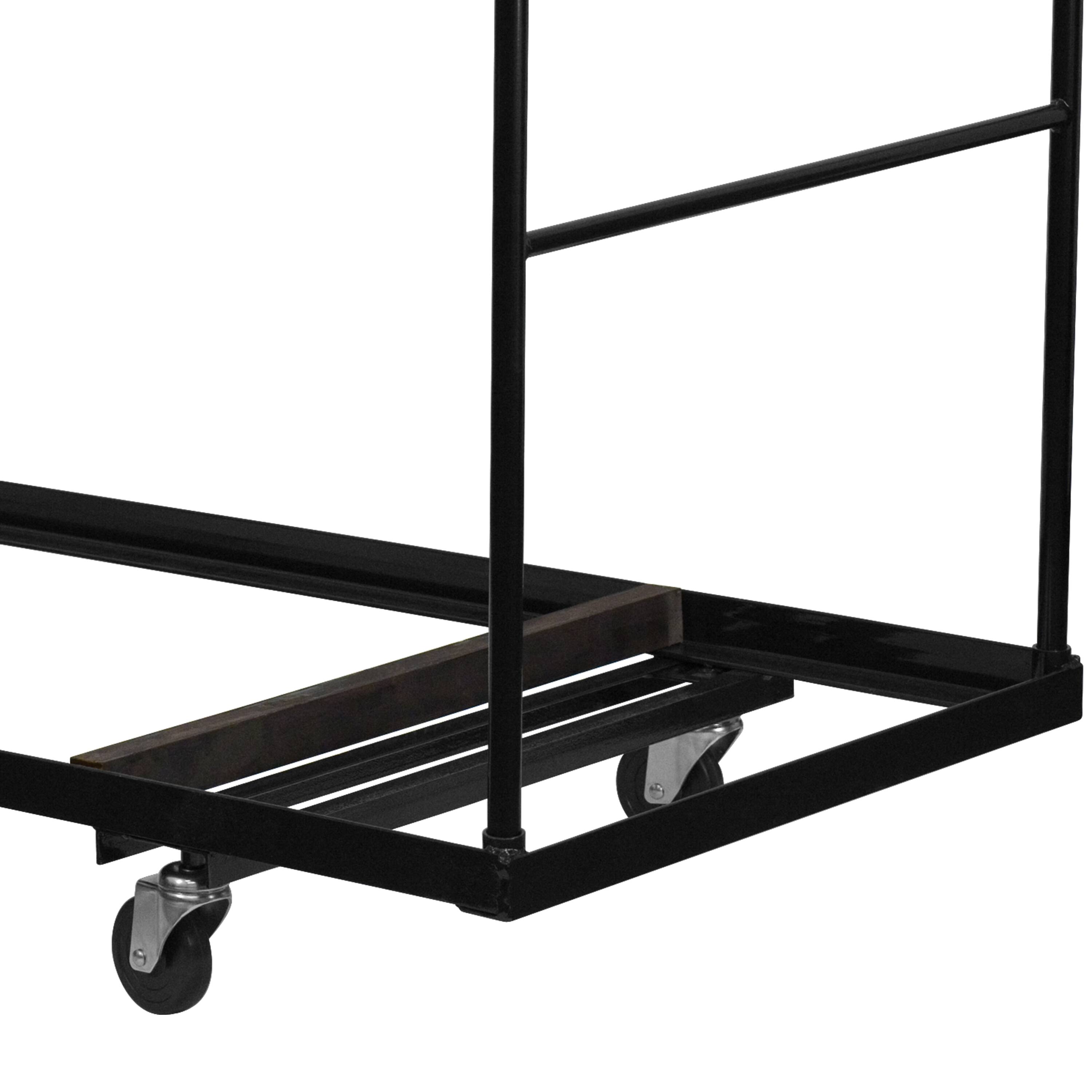 Alt View 2. Emma + Oliver - Folding Table Dolly for 30''W x 72''D Rectangular Folding Tables - Black.