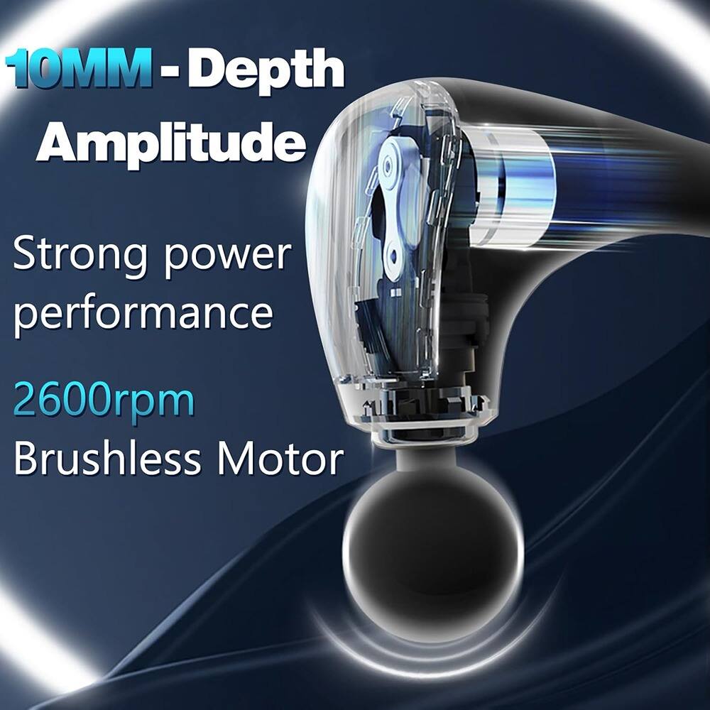 10MM - Depth  
Amplitude  

Strong power performance  

2600rpm  
Brushless Motor