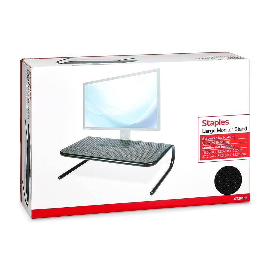 Staples Monitor Screen Staples TECH Monitor Stand, Up to 46