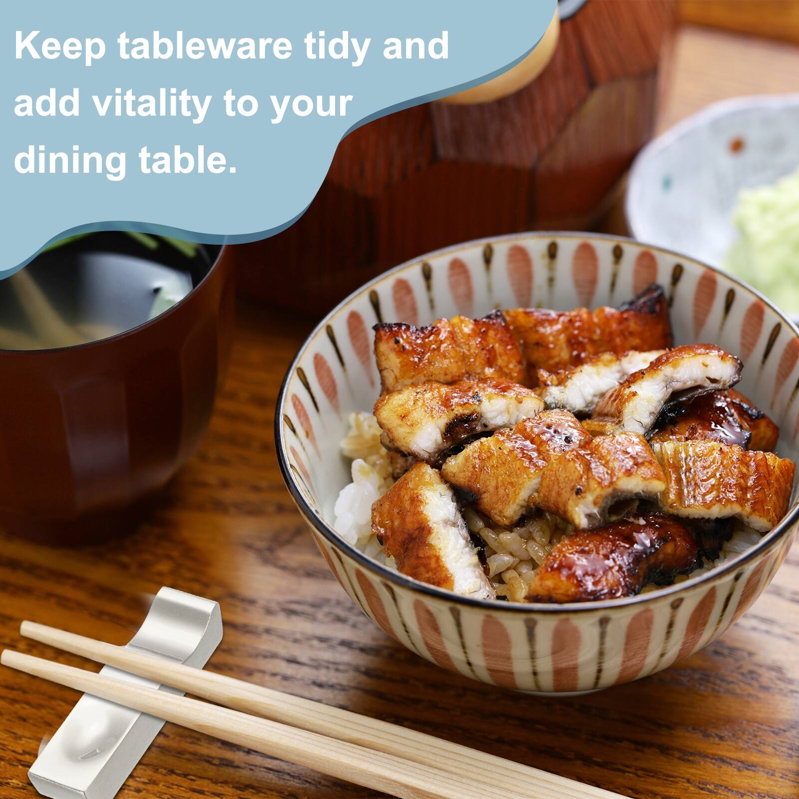 Keep tableware tidy and add vitality to your dining table.