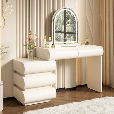 leather dresser with mirror ECLIPSE Leather 56" Wide Dresser & Mirror