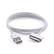 Alt View 2. Qixxronics - 3FT USB 30-Pin Charger Cable for iPhone 4 4S 3GS, iPad & iPod Classic 1st 2nd 3rd Generation, iPod Touch 4th - White.