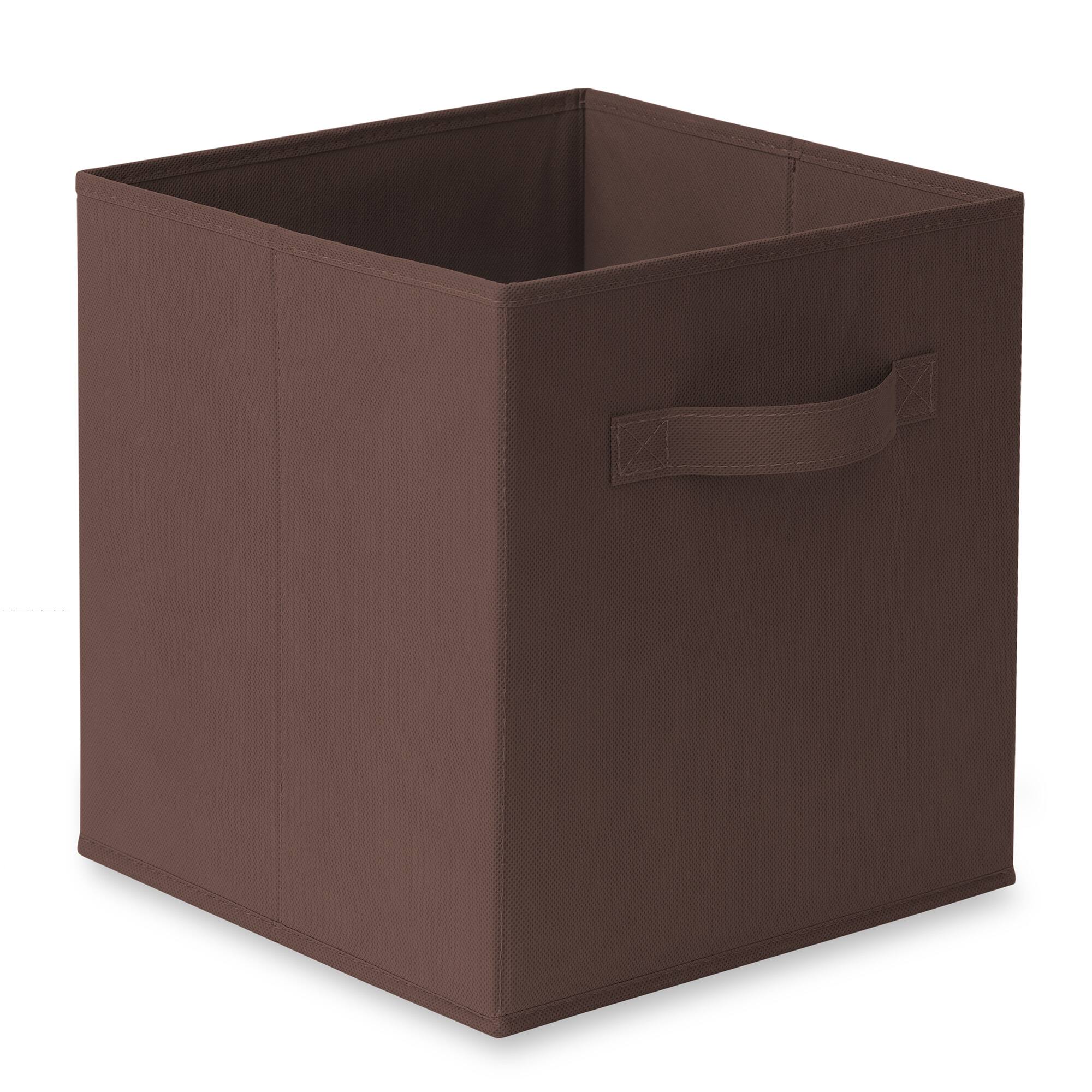 Alt View 1. Casafield - (Set of 12) Collapsible Fabric Cubes - Storage Bins - Brown.