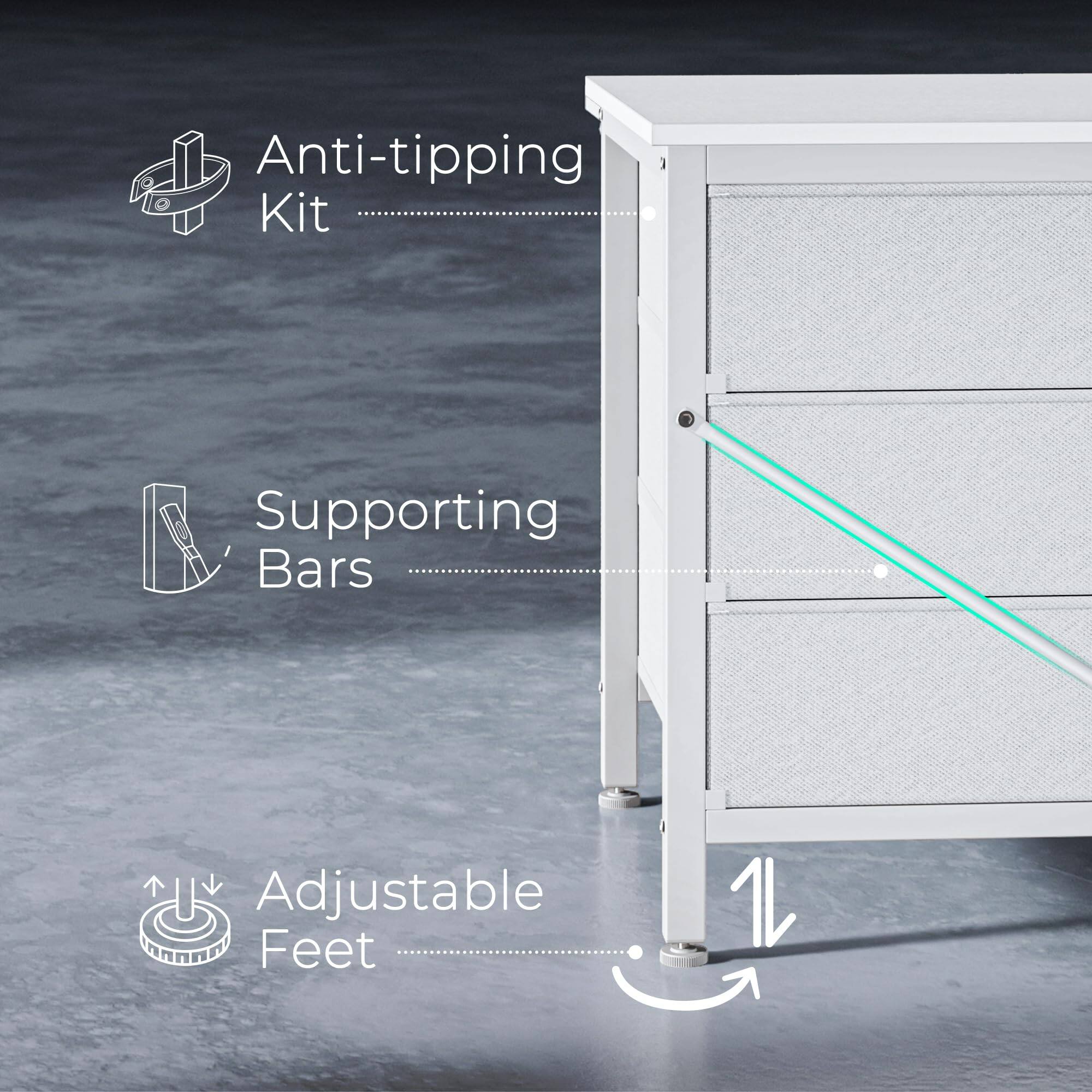 Anti-tipping Kit  
Supporting Bars  
Adjustable Feet