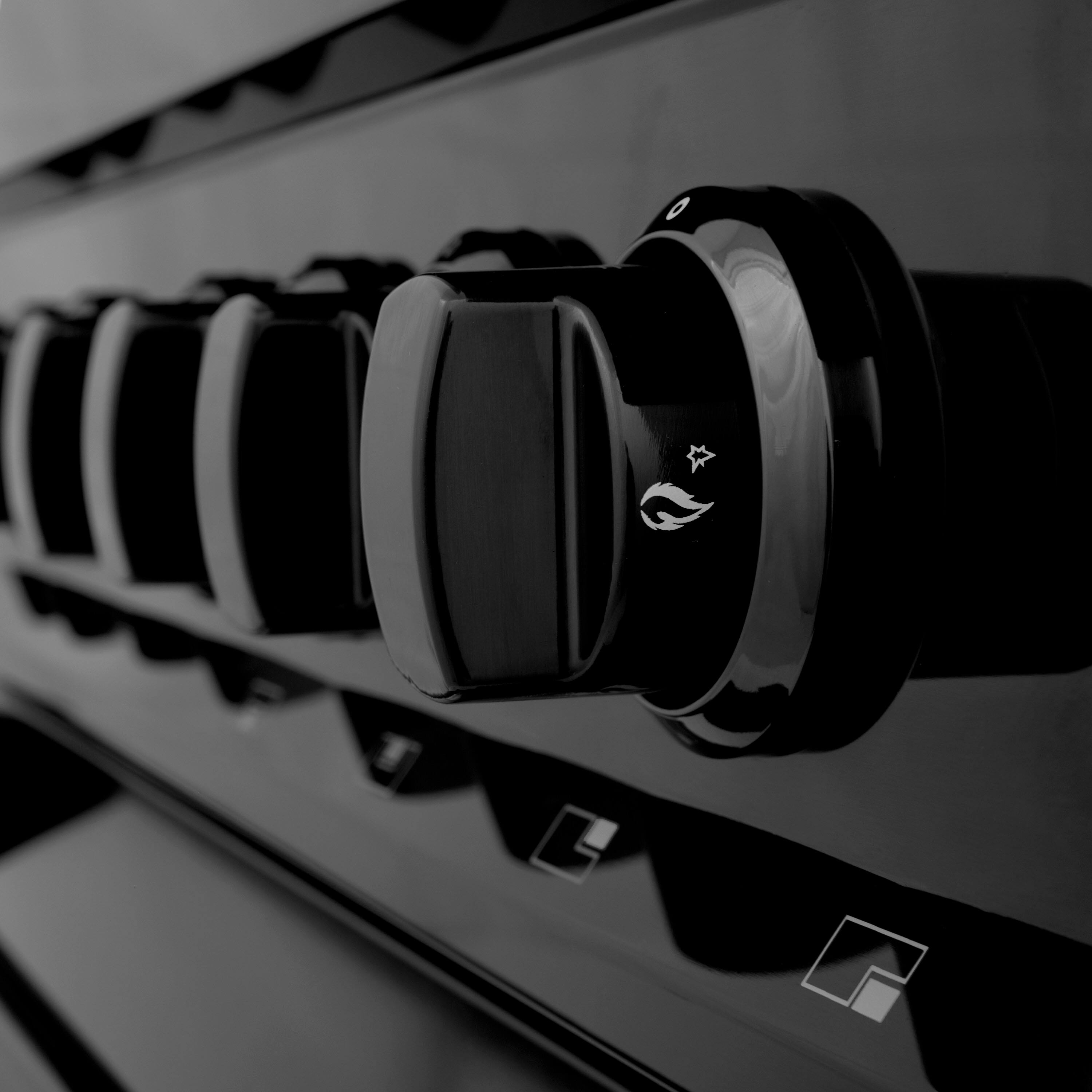 Alt View 11. ZLINE - 36 in. 4.6 cu. ft. Freestanding Legacy Dual Fuel Range with Gas Cooktop in Black Stainless Steel & 6 Brass Burners - Black Stainless Steel.