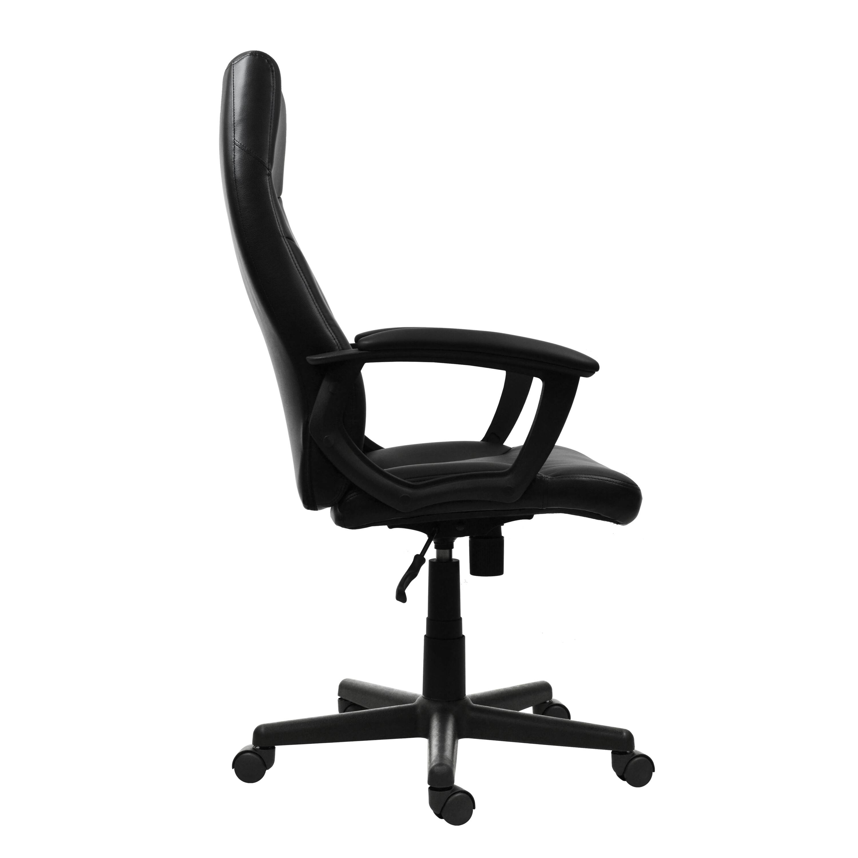 Alt View 2. Spaco - Spaco Executive Office Chair, Medium Back, Adjustable Tilt, Pneumatic Height, for Home Office - Black.