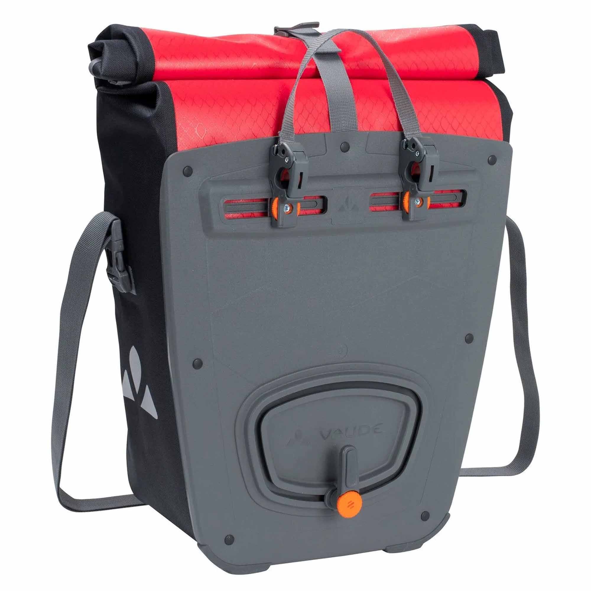 Alt View 1. VAUDE - Vaude Aqua Back Print Single Bike Bag - Red/Black - Red/Black.