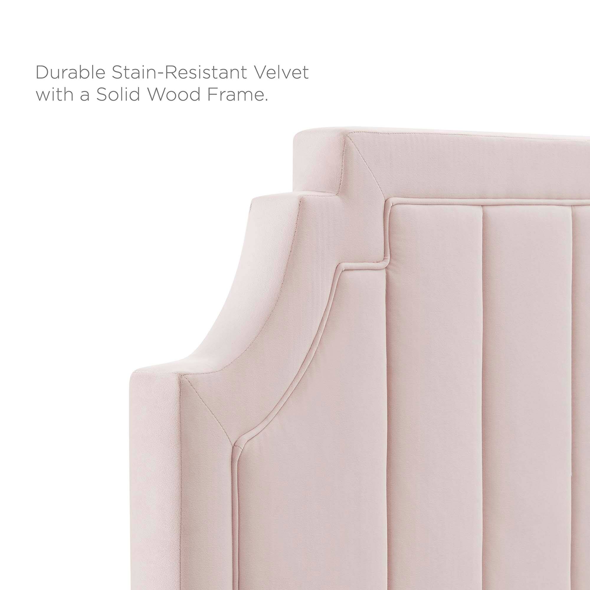 Durable Stain-Resistant Velvet with a Solid Wood Frame.
