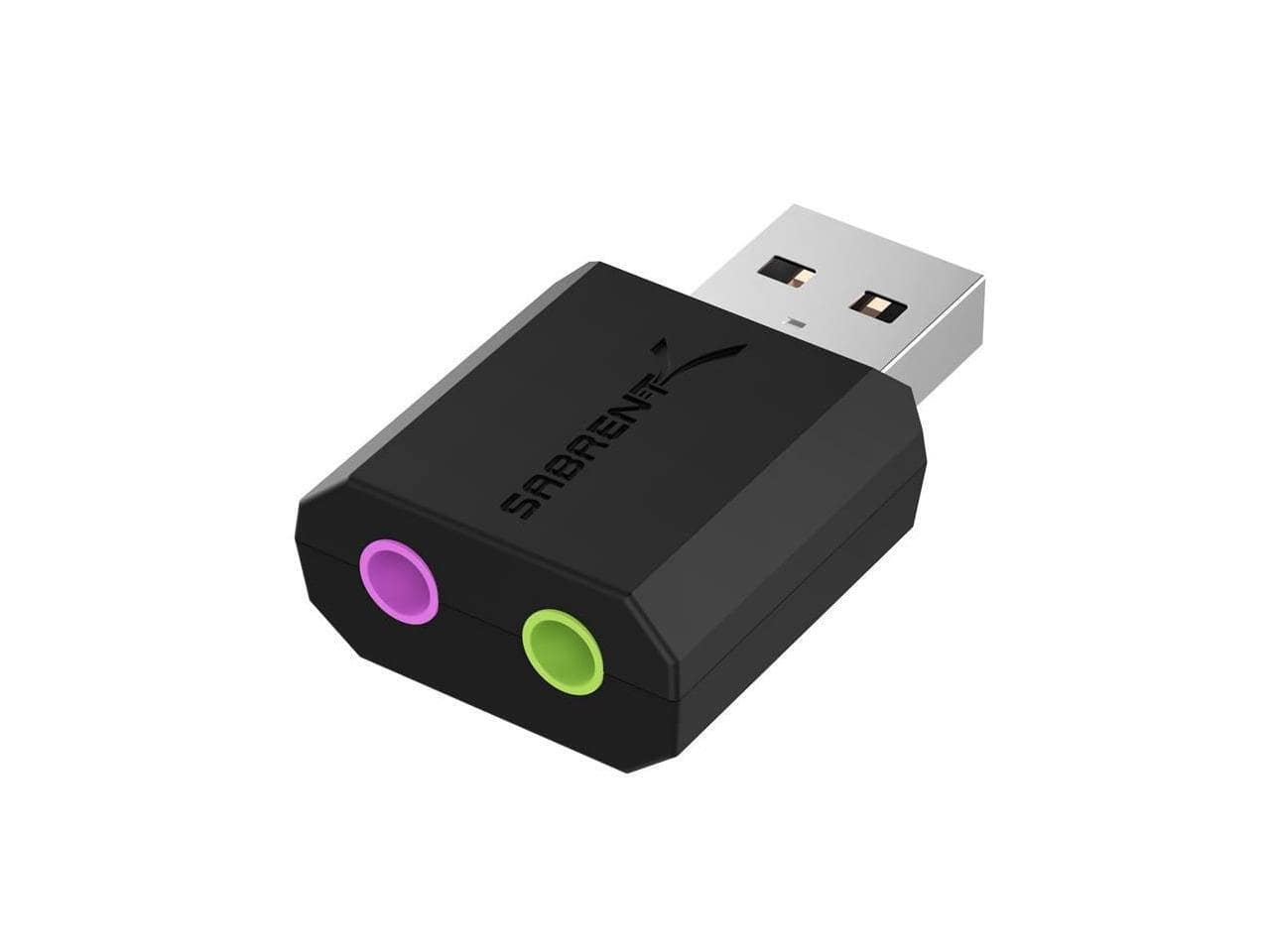 Sabrent - USB External Stereo Sound Adapter for Windows and Mac. Plug and Play No Drivers Needed. (AU-MMSA)