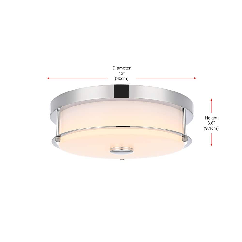 Living District - Kolson 12 Inch Led Flush Mount In - Chrome price history on PriceWatchPro