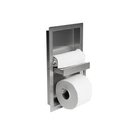 Alfi - brand Brushed Stainless Steel Recessed Toilet Paper Holder Niche - Silver