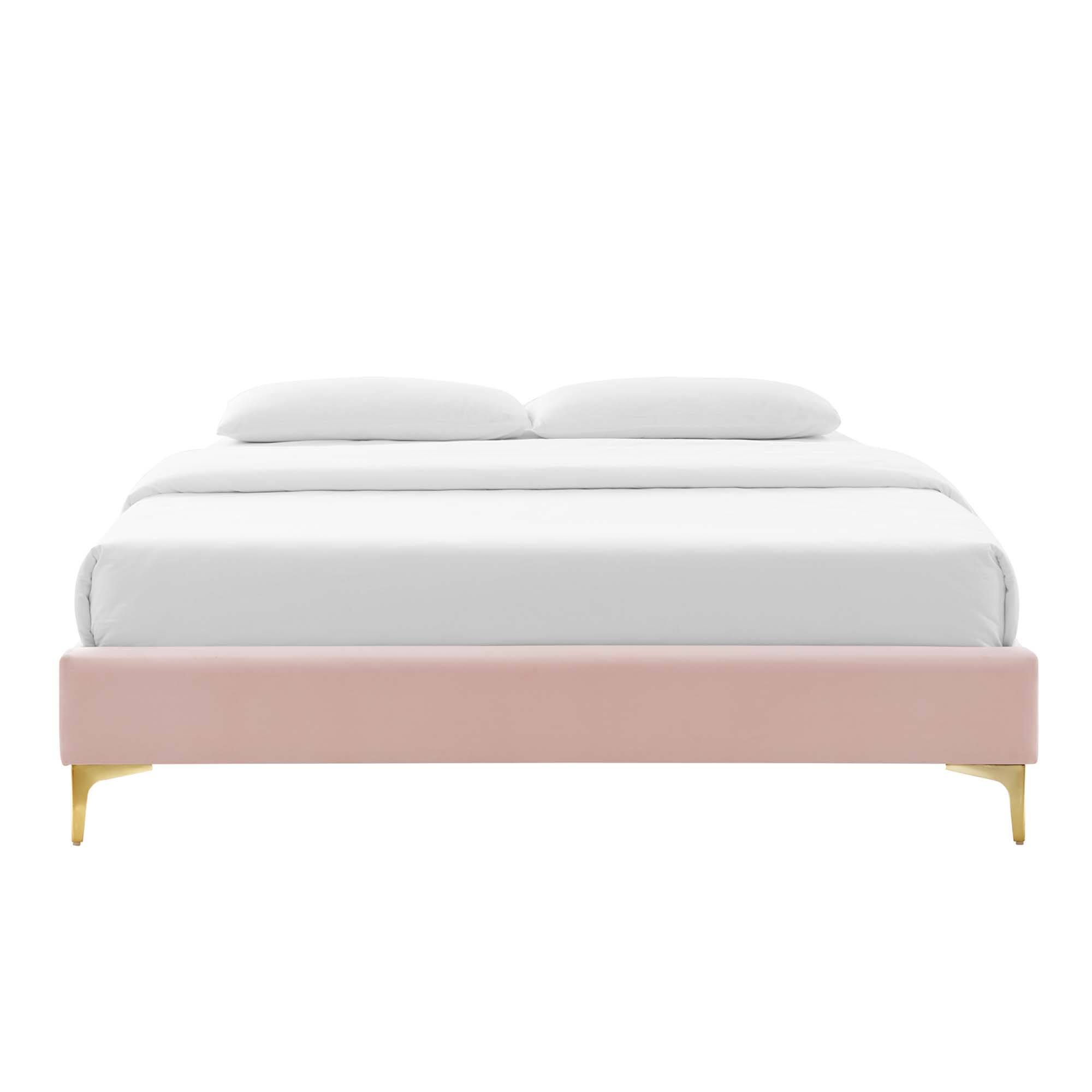 Alt View 1. Modway - Mia Fabric King Bed - Brown.
