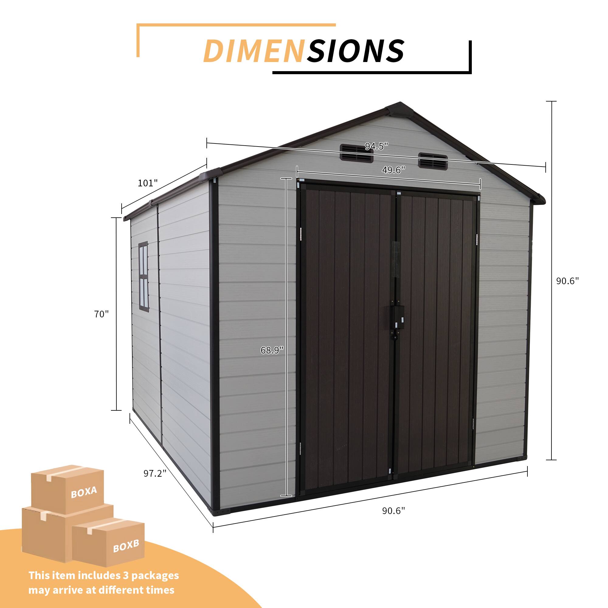 DIMENSIONS

94.5" 101" 49.6" 90.6" 70" 68.9" 97.2" 90.6"

This item includes 3 packages may arrive at different times