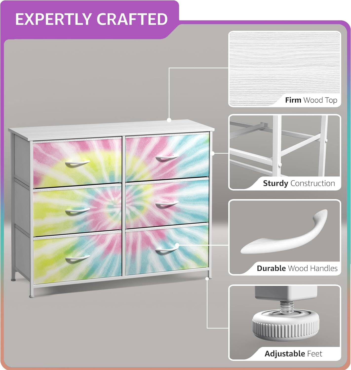 EXPERTLY CRAFTED

- Firm Wood Top
- Sturdy Construction
- Durable Wood Handles
- Adjustable Feet