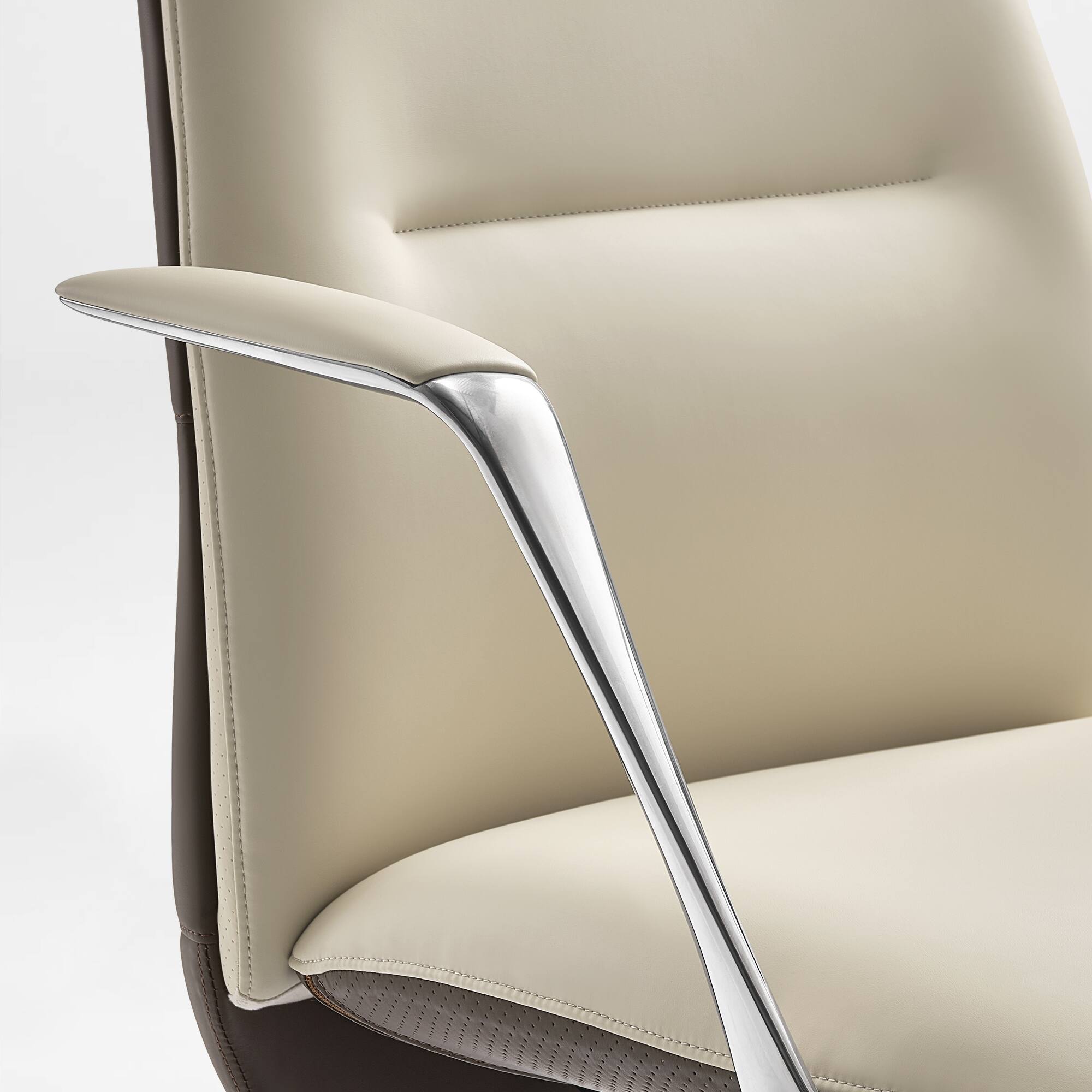 Alt View 9. Eureka Ergonomic - Ergonomic Executive Office Chair with Lumbar Support & High Back Support - Off-white.