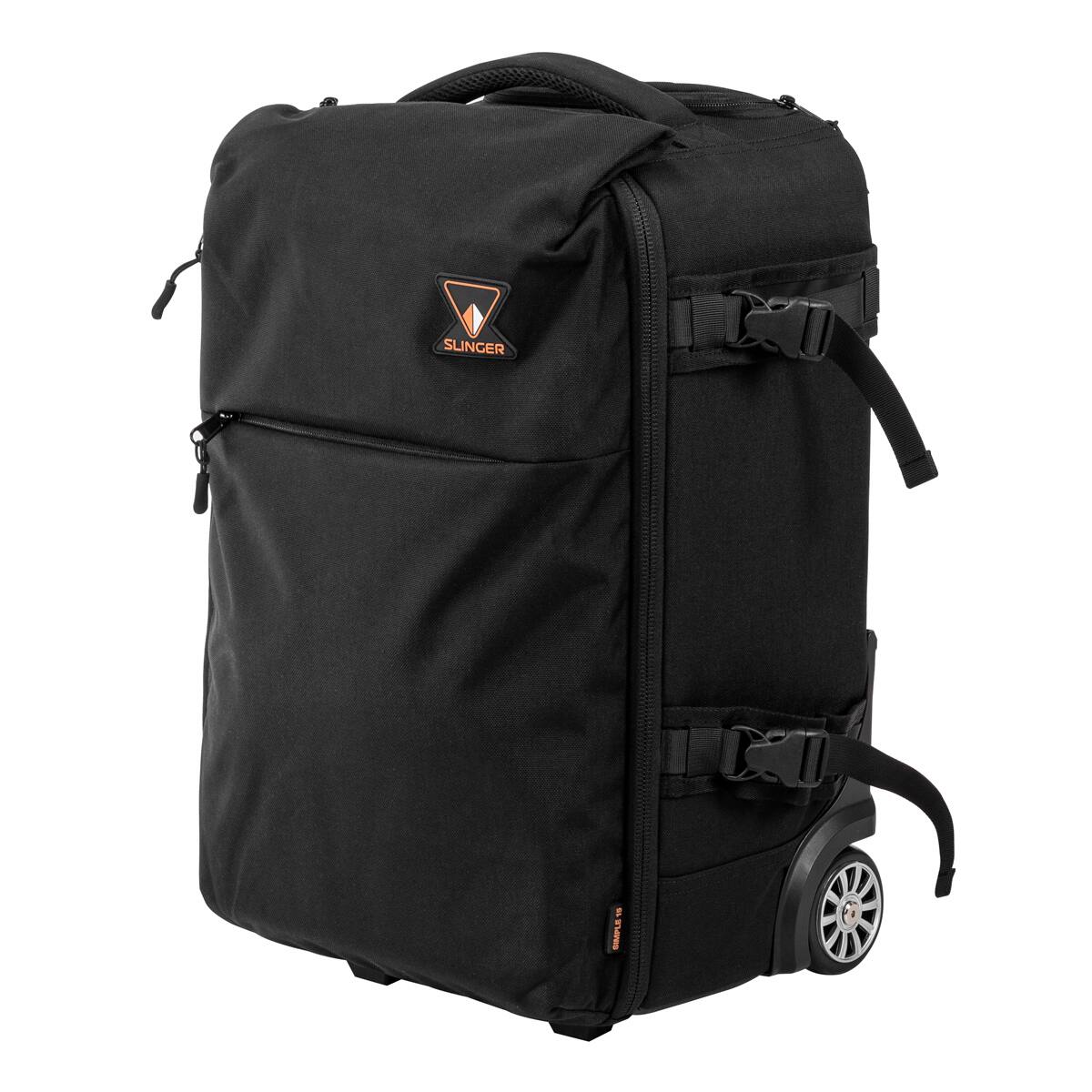 Alt View 7. Slinger - Slinger 2-in-1 Wheeled Camera Backpack, Rolling Luggage Case with Handle and Anti-Shock Dividers for DSLR Cameras,.