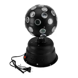 Topteng - 30W Sound Activated DJ Strobe Light - RGB LED Party Bulb with Remote, 9-LED Rotating Effects for Stage, Home Dance Floor