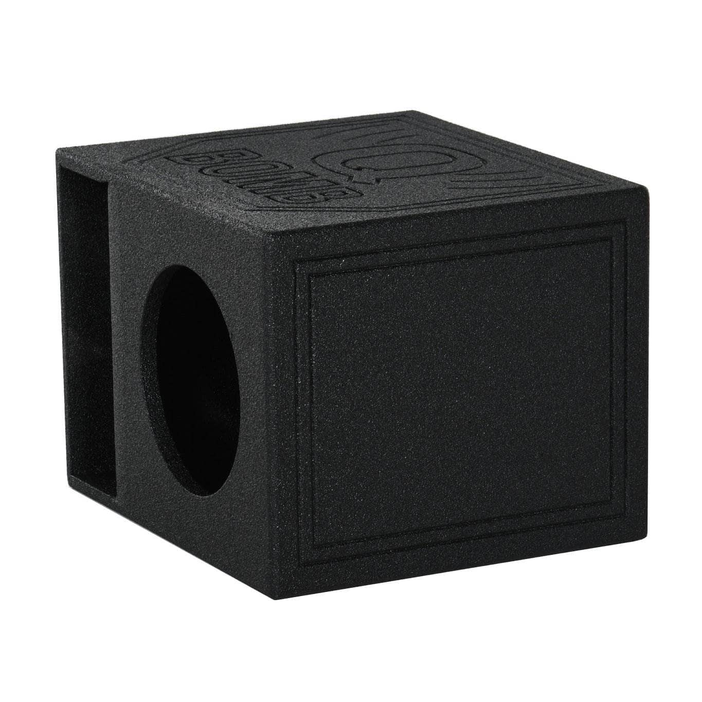QPower - Q Power QBomb QBOMB10HP Single 10" Vented Port Subwoofer Box w/ Bedliner Spray