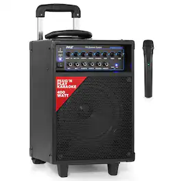 Pyle - Wireless Portable PA System, 400W Bluetooth, Rechargeable, Outdoor Speaker with Microphone - PWMA230BT