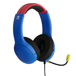 PDP - Gaming AIRLITE Stereo Wired Headset with Mic for Nintendo Switch/Switch Lite/OLED - Blue