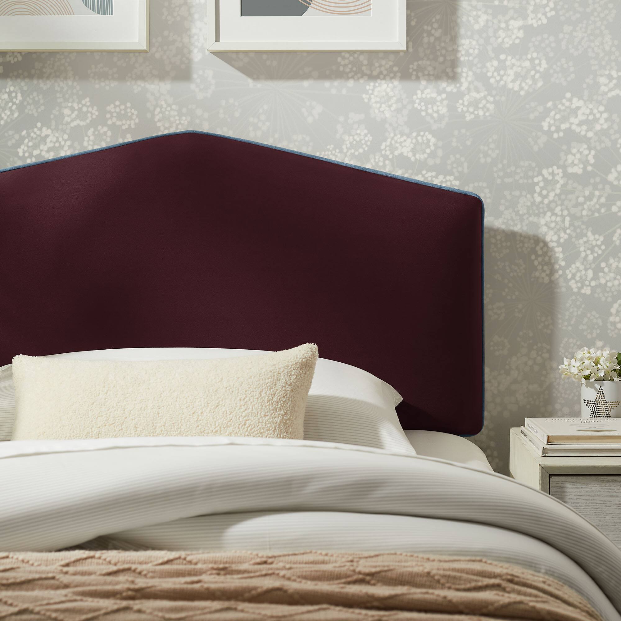 Alt View 1. Modway - Cosette Performance Velvet Headboard by Modway - Mulberry.